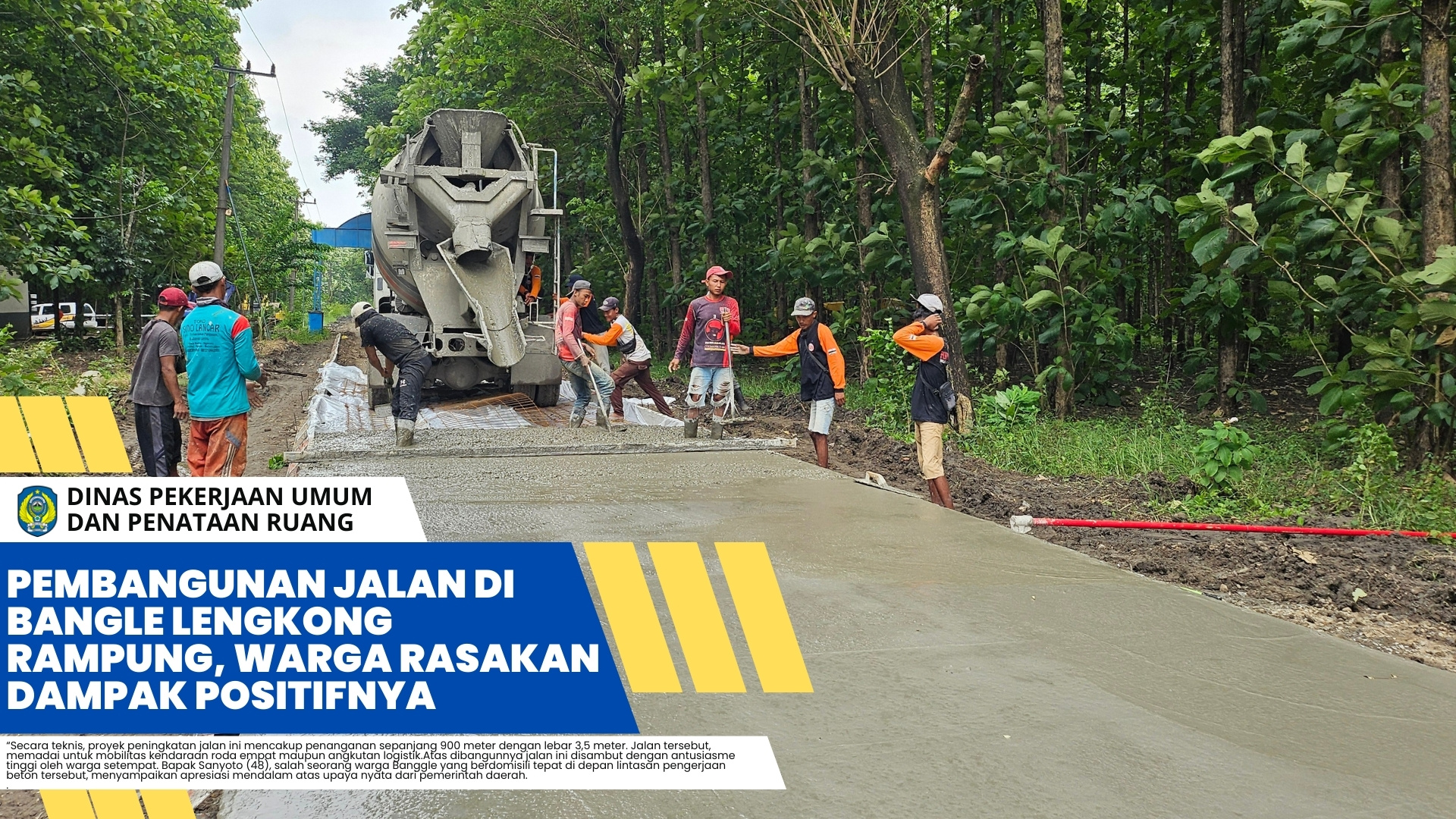 Pembangunan Jalan di Bangle Lengkong Rampung, Warga Rasakan Dampak Positifnya
